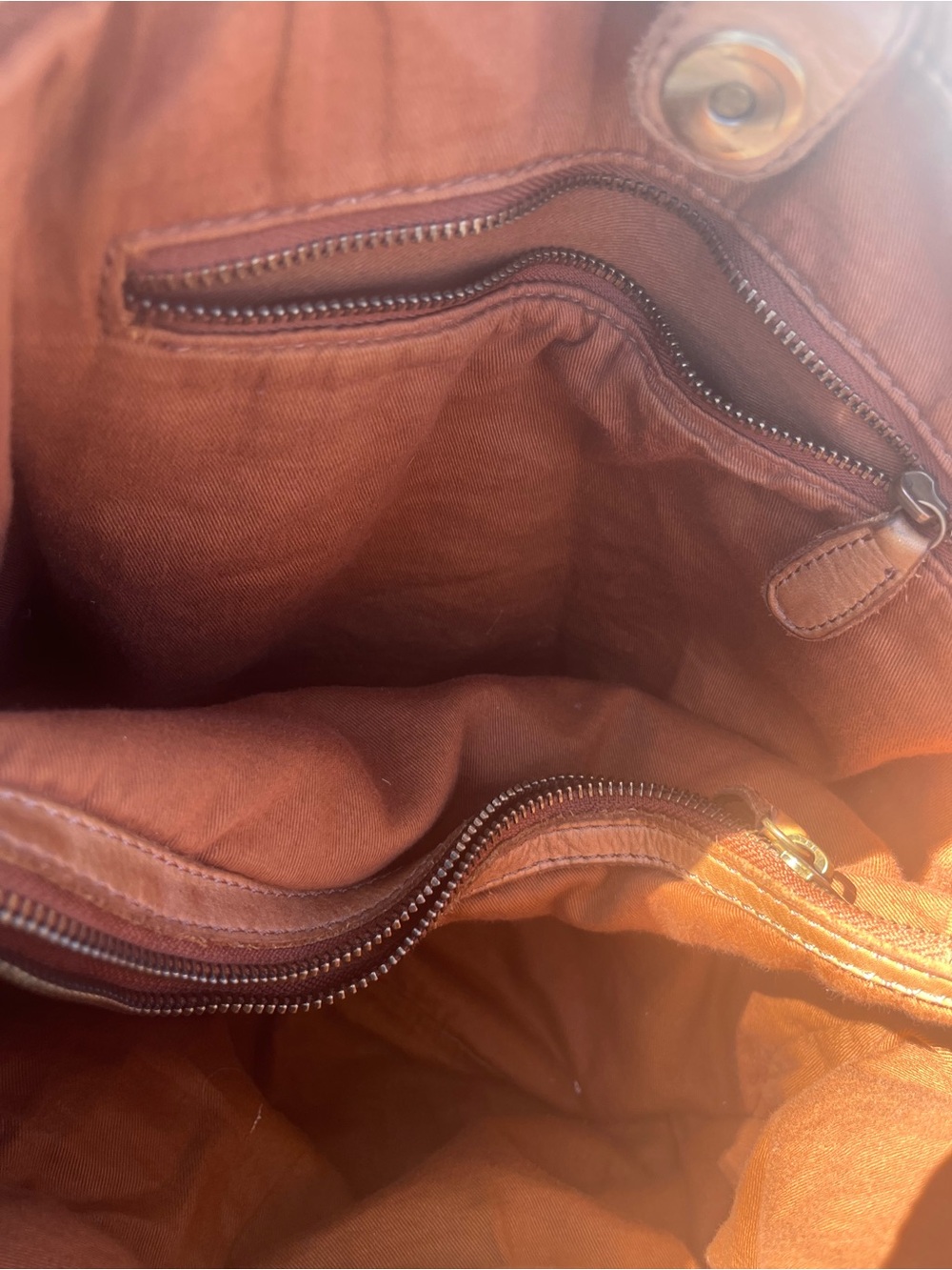 Woven Leather Tote Bag in Tan - Picture 4 of 8